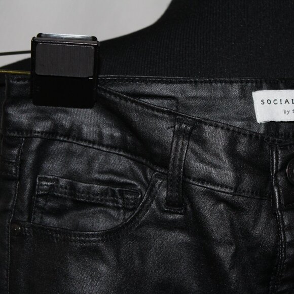 Social Standard by Sanctuary Ankle Skinny Faux Leather Ankle Skinny Jeans 4 - Picture 4 of 16